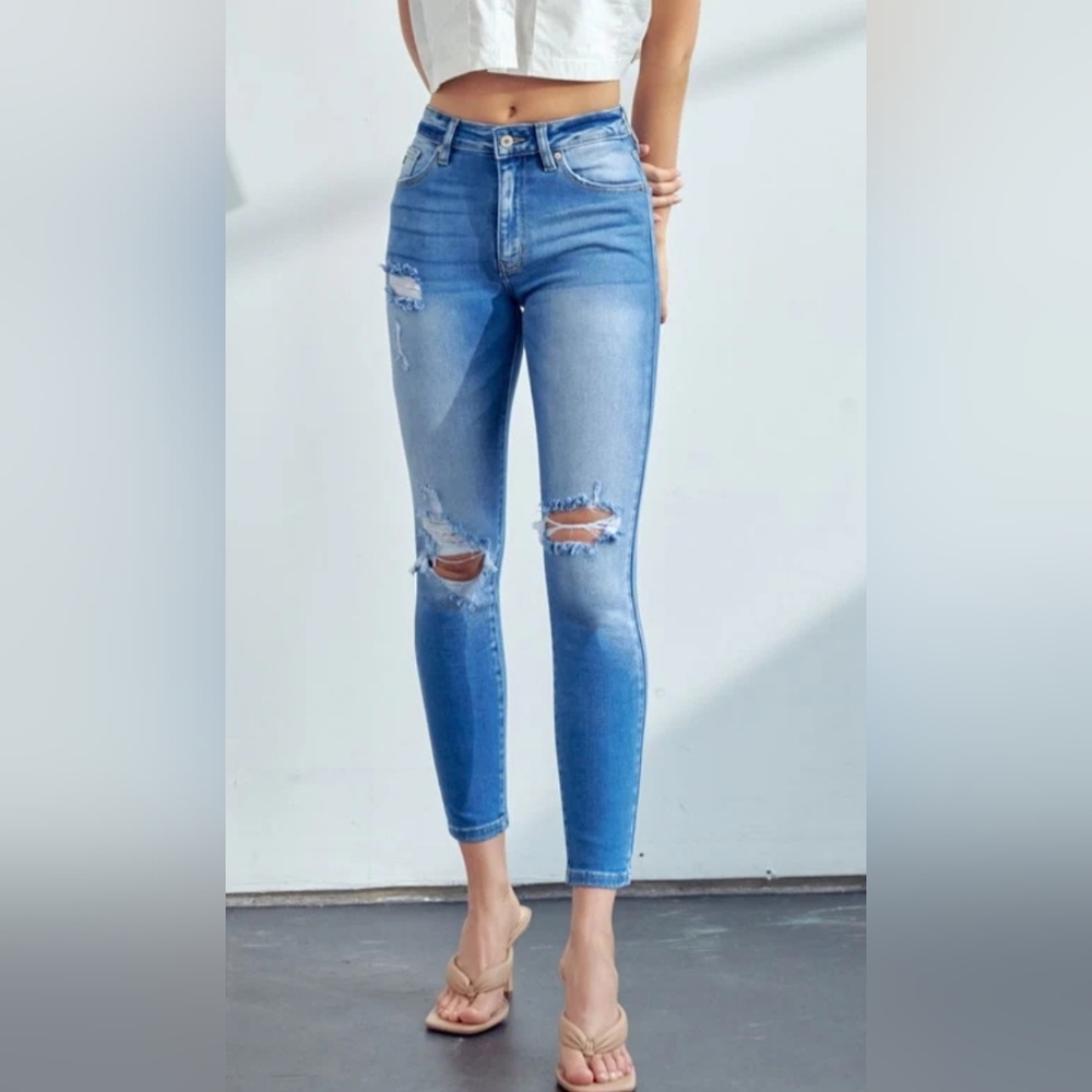 Kancan Distressed Skinny Denim Jeans